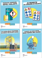 Affiches multilingues pour prévenir les Accidents du travail 